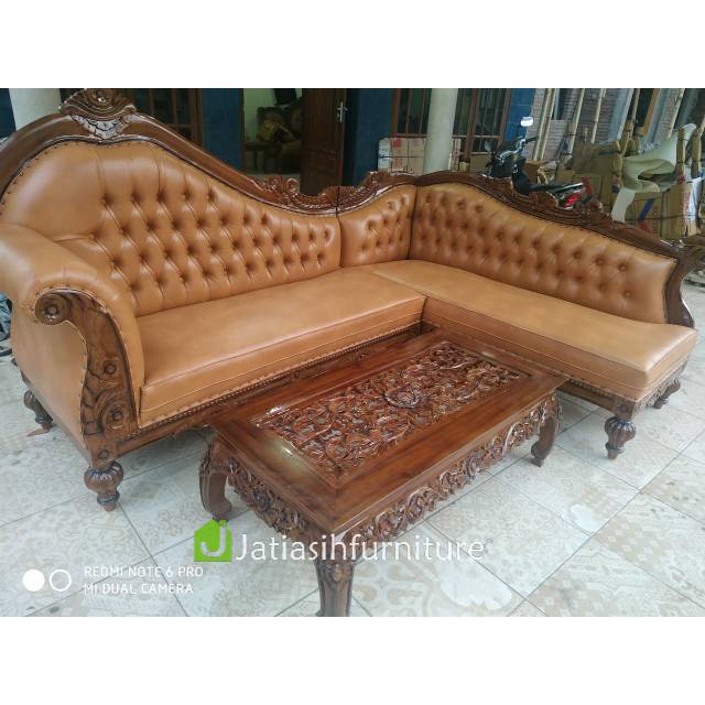 Sofa sudut kursi sofa tamu minimalis sudut Jati Asih Furniture furniture