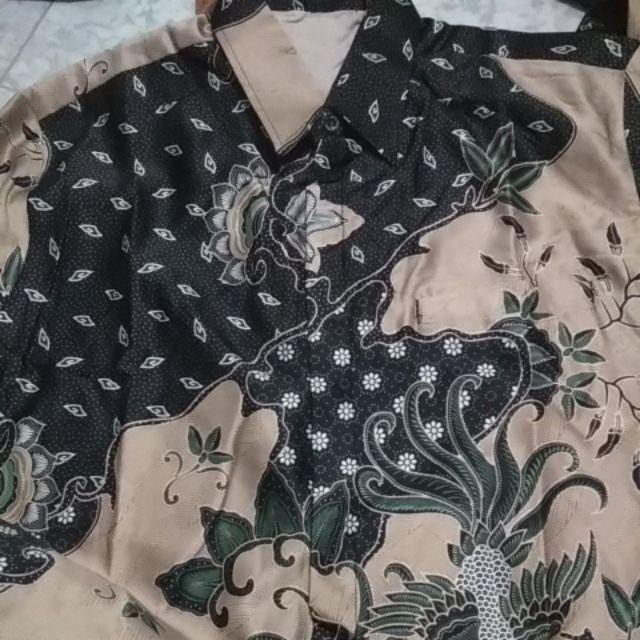 Kemeja Batik Semi Sutra Silky Premium Super Berfuring Batik Pekalongan Halus M L Xl Xxl Panjang