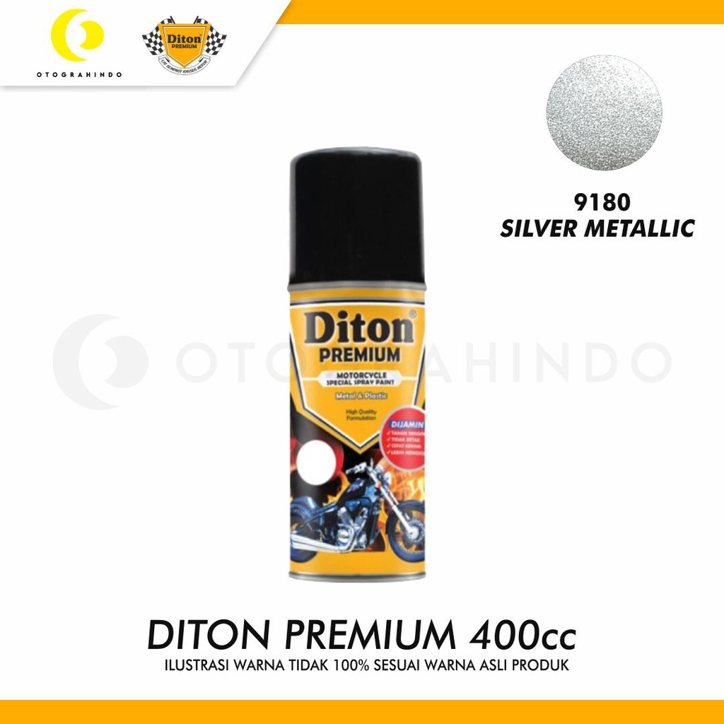 Cat Pylox Pilox Cat Semprot Pilok Spray DITON PREMIUM Cat Semprot Silver Metalic 9180 400cc