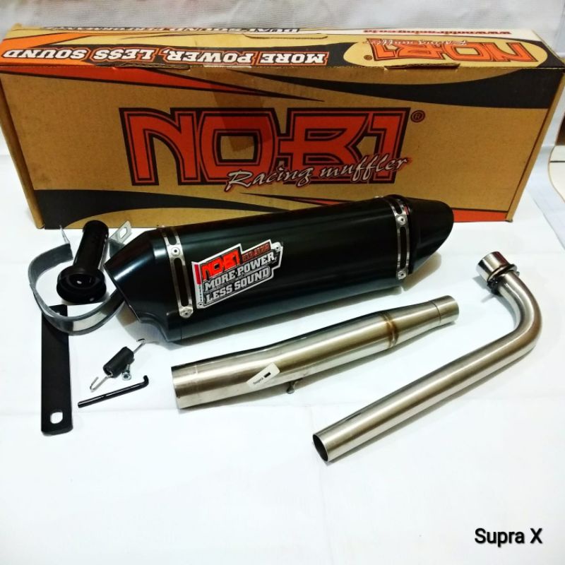 Knalpot Nob1 Supra X 100 - Nob1 Neo3 Bold Hitam