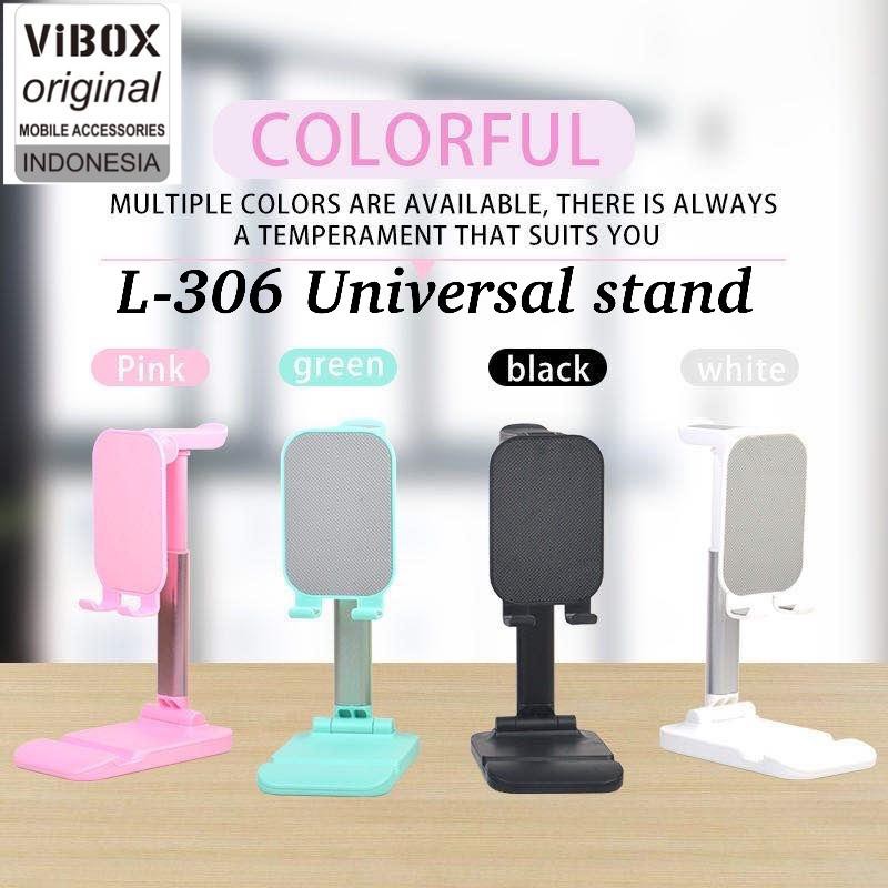 HOLDER MEJA FOLDING PHONE STAND VIBOX ORIGINAL HANDPHONE FOLDING DESKTOP HD23 / L306