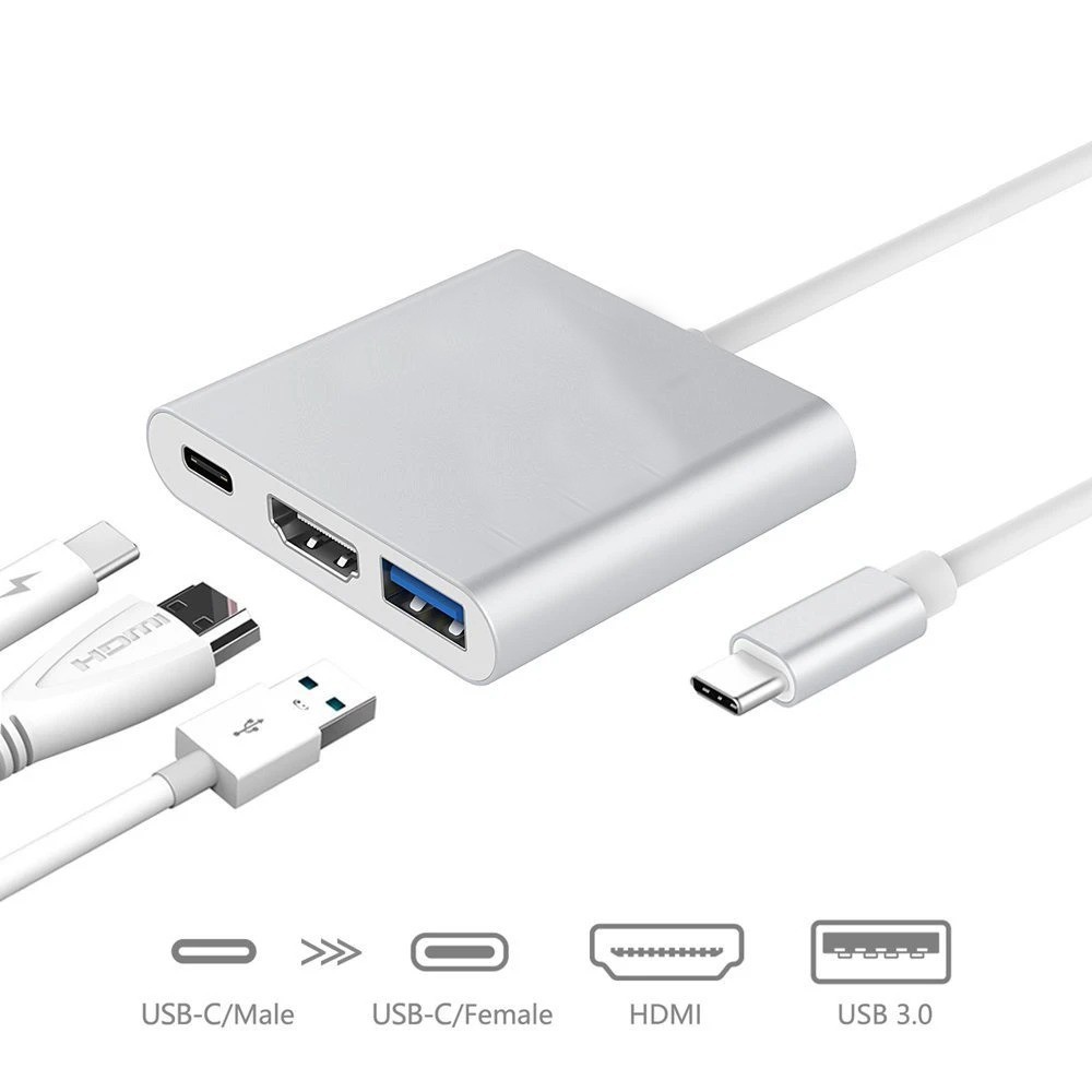 Converter USB 3.1 Type-C to PD USB 3.0 Konektor HDMI Connector Adapter