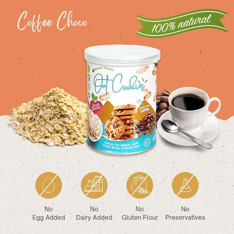 

Organic oat cookies coffee - Cookie Nature