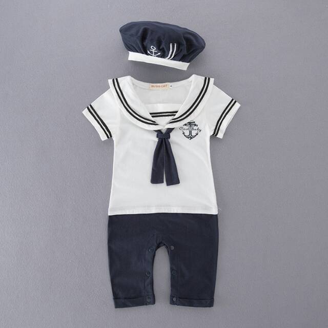 Romper Bayi Sailor Romper Baju Pelaut Anak Bayi Import-2