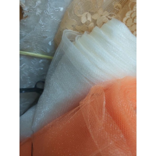 [WARNA__WARNI] Kain Soft Tulle Crystal_Tile Cristal Halus Polos Perancis
