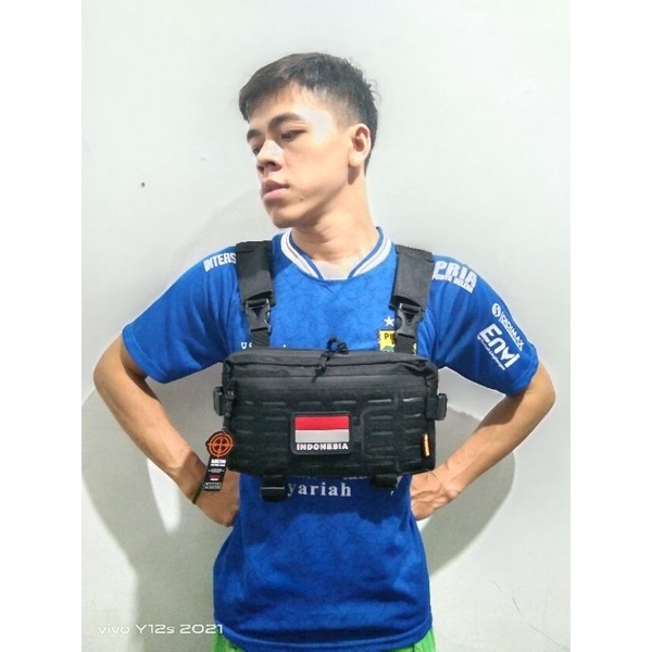 tas selempang pria TAS DADA/CHEST BAG/CHEST RIG/ARMY/TNI TERMURAH TERBARU FREE EMBLEM TAS dada laser