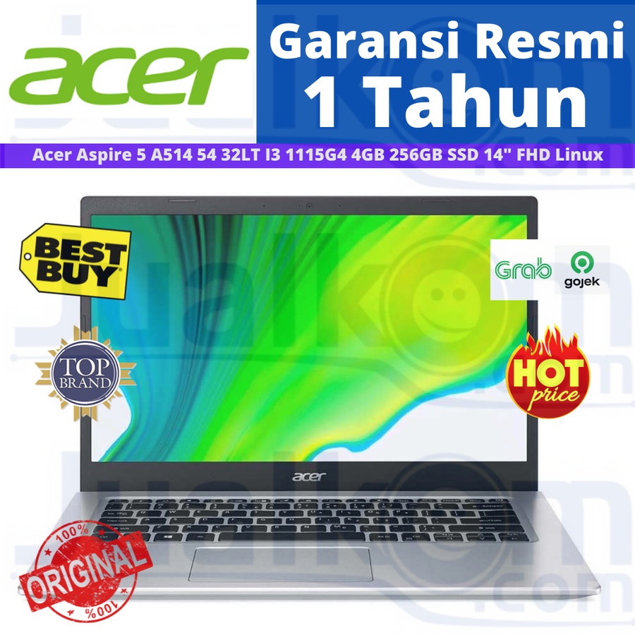 Acer Aspire 5 A514 54 32LT I3 1115G4 4GB 256GB SSD 14&quot; FHD Linux