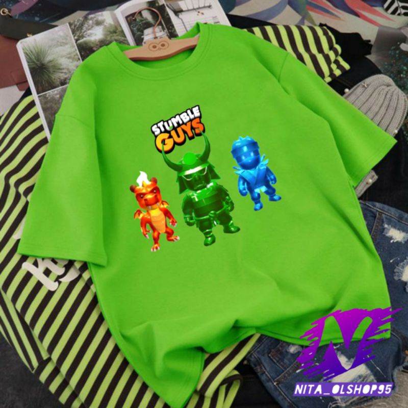 kaos stumble guys baju kaos anak dan dewasa karakter stumble guys