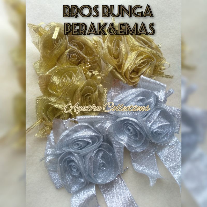 BUNGA EMAS,PERAK BUNGA HANTARAN BROS BUNGA PIN BUNGA PER BIJI