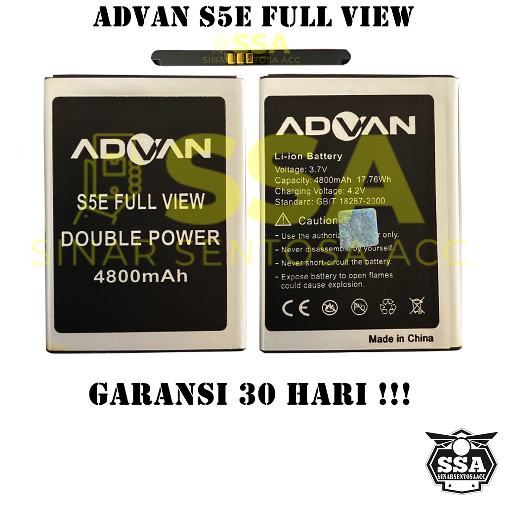 Baterai Original Double Power Advan S5E Full View Batre Batrai Batrei Battery s5efull s5efullview s 5e s5 e Ori HP Batu Batere Garansi Murah Awet