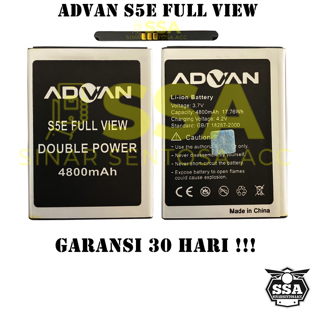 Baterai Original Double Power Advan S5E Full View Batre Batrai Batrei Battery s5efull s5efullview s 5e s5 e Ori HP Batu Batere Garansi Murah Awet