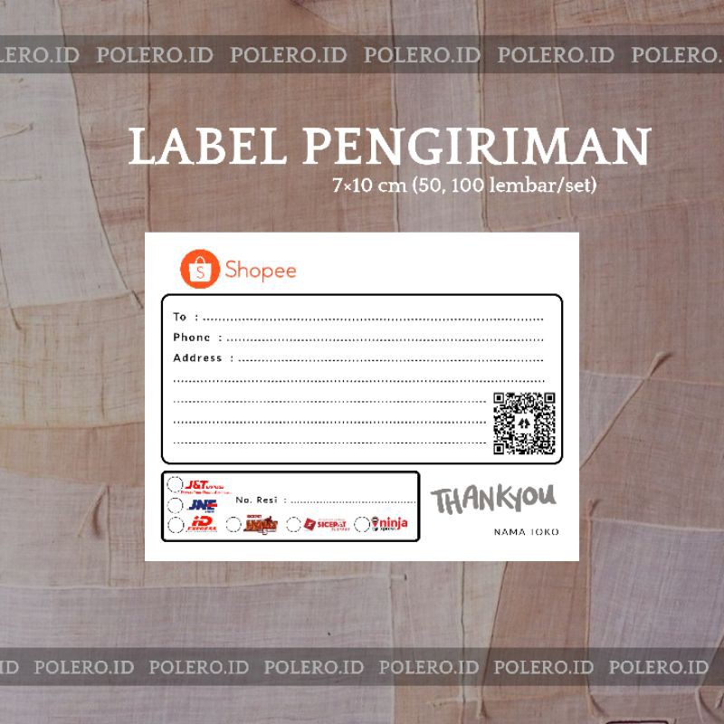 

(Custom) Label Pengiriman online shop