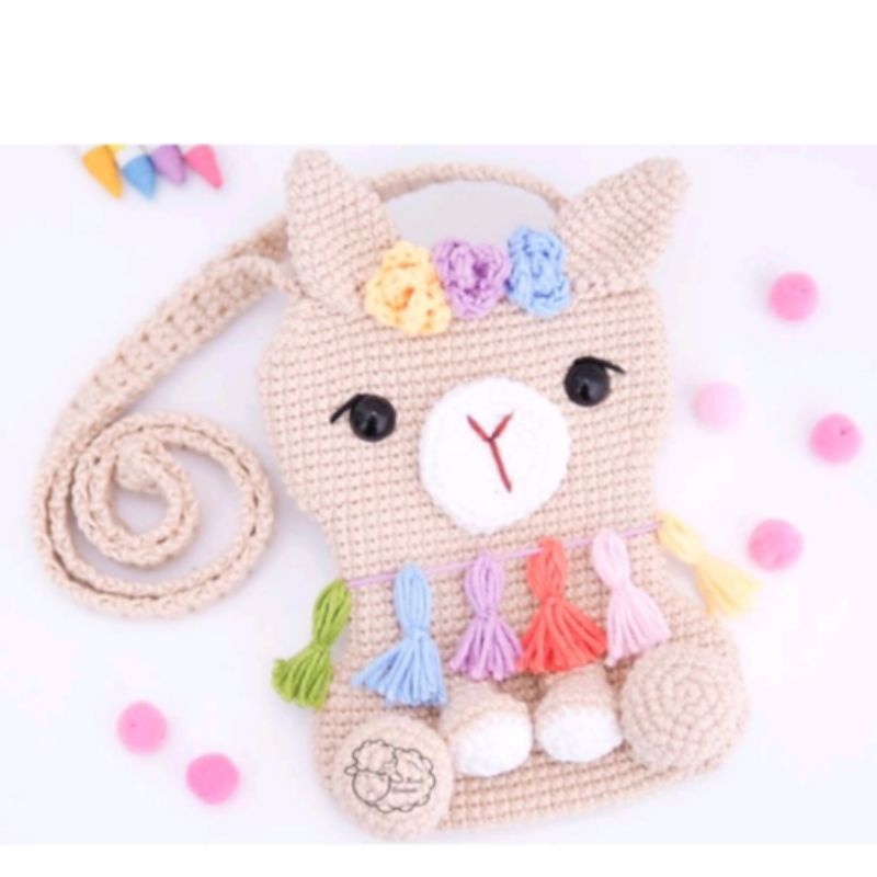 Tas raju anak lucu/tas rajut animal karakter