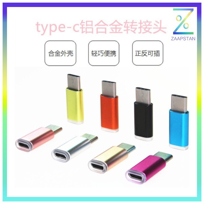 Taffware Adapter Konverter Micro USB ke USB 3.1 Type C Bahan Aluminium