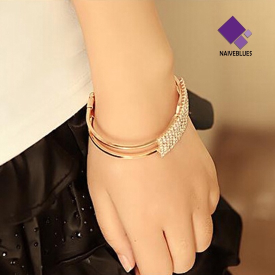 Gelang Bangle Kristal Elegan Untuk Wanita