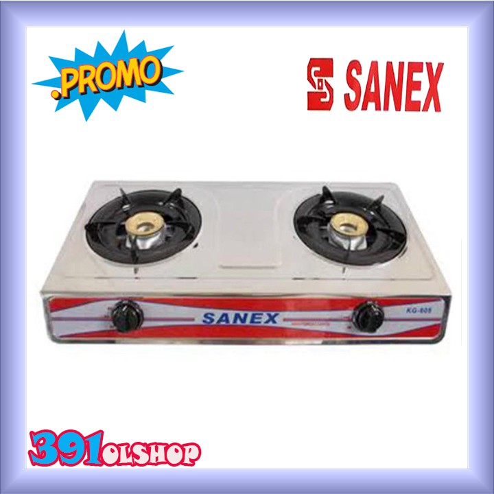 Promo Sanex K-608S Kompor Gas 2 tungku Stainles Murah Berkualitas