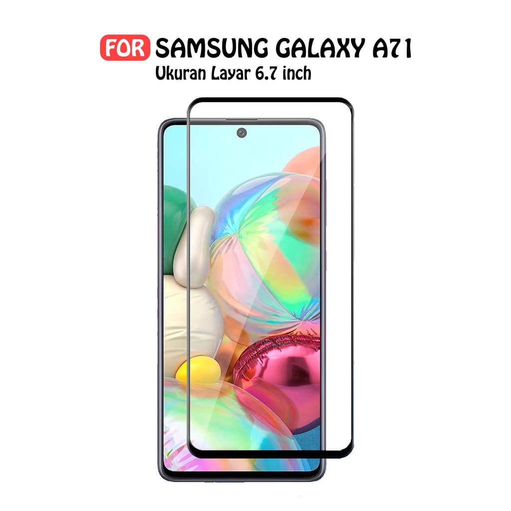 Tempered Glass Full for Samsung Galaxy A71 Tempered Glass 9D Full Layar