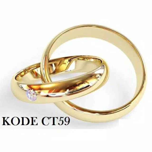 Cincin couple Titanium Stainless steel cembung 1MATA anti karat selamanya Fashion Ring pria wanita