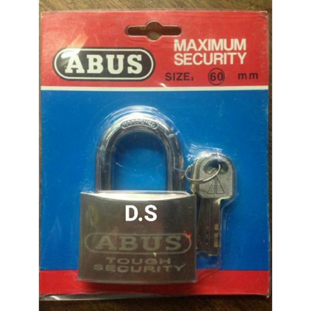 GEMBOK ABUS 60MM LEHER PENDEK GEMBOK PUTIH ABUS GEMBOK RUMAH PAGAR TOKO ABUS PADLOCK