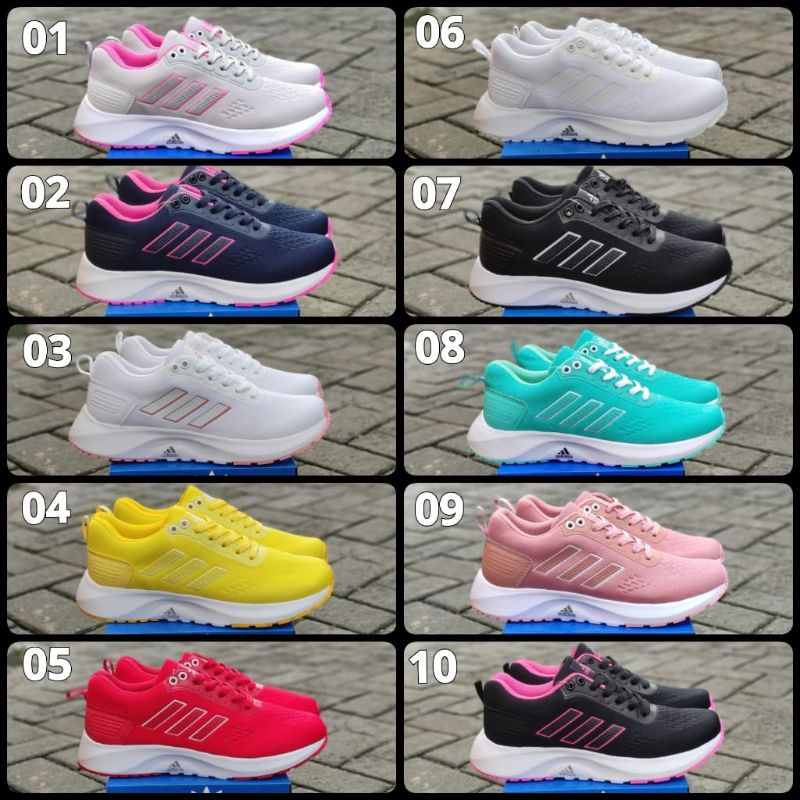 Adidas Zoom Sepatu Olahraga Sneaker Wanita Kualitas Import Made In Vietnam Lengkap Box Sesuai Merek 