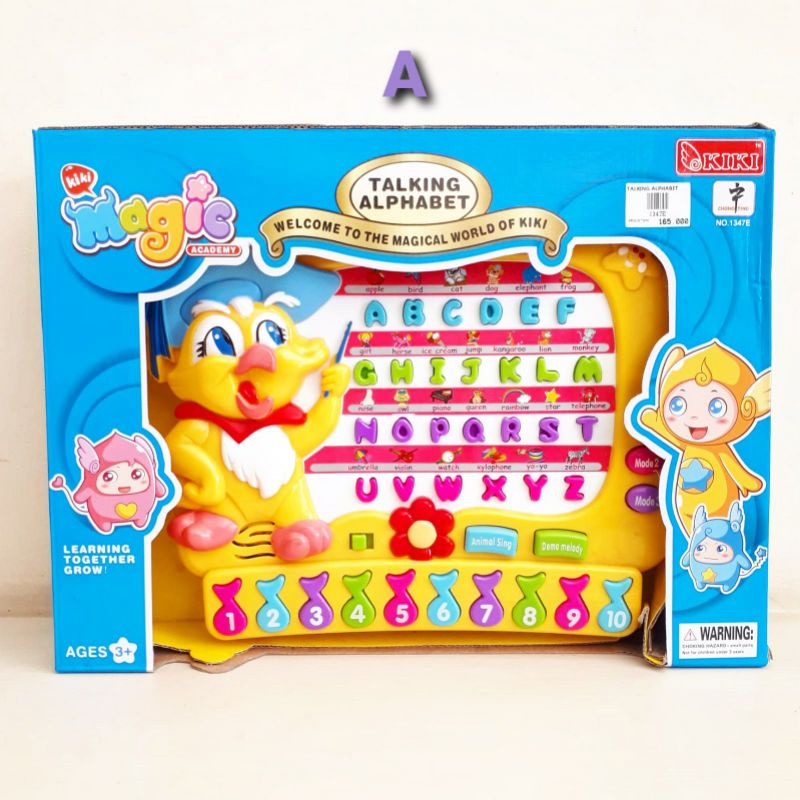 PAPAN TULIS HURUF ALFABET MAGNET (Talking Alphabet Board Mainan Edukasi Musik Piano Abjad Edukatif T