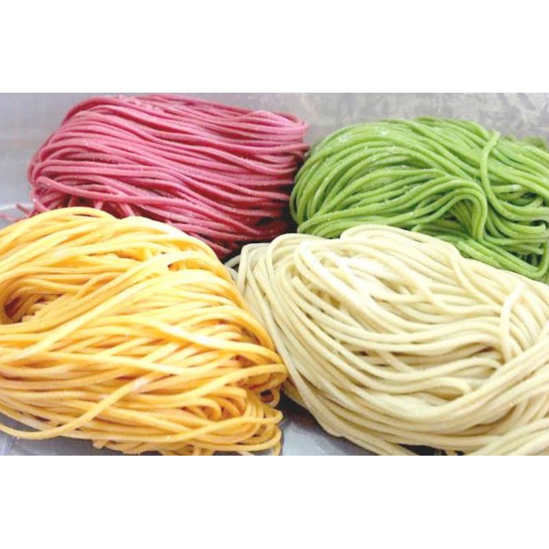 

mie pangsit rainbow mentah ( 10 pcs )