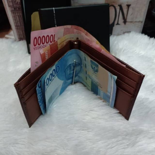 Dompet HT Money clip Leather Original