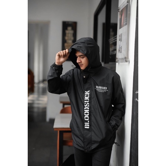 BLOODSUCK Jaket Casual Jaket Parasut Pria Jaket Outdoor