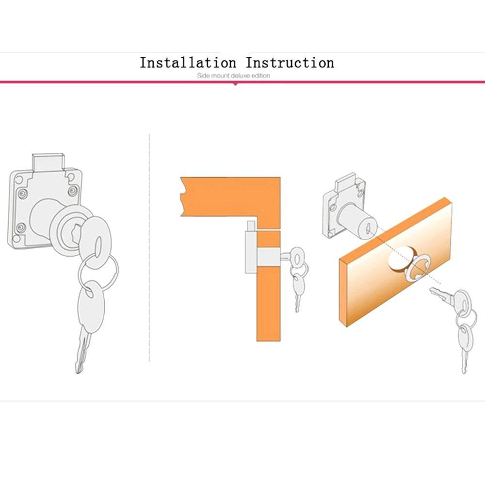 [Elegan] Kunci Laci 3warna Hardware Pintu Meja Kantor Suppies