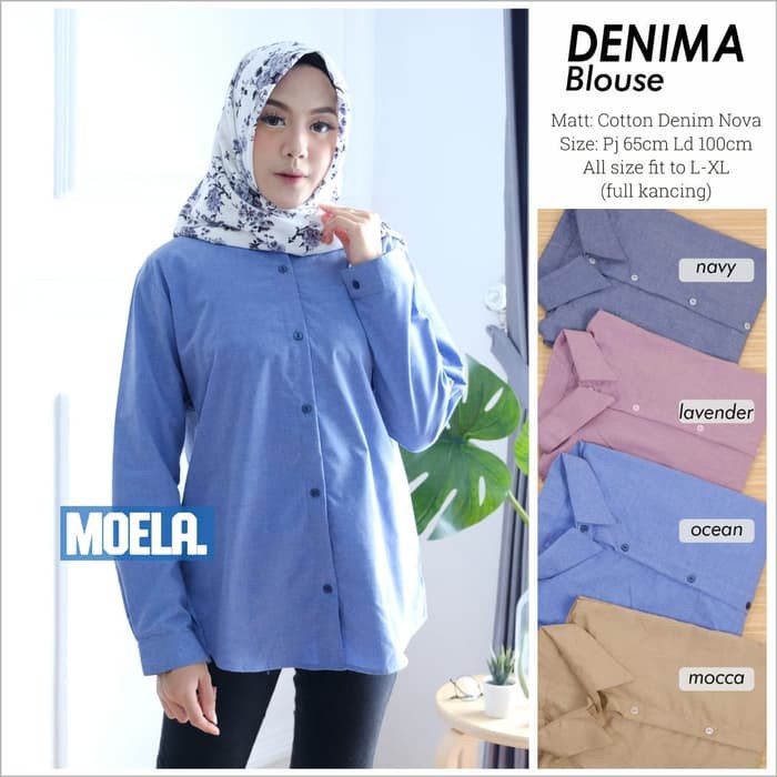 BLOUSE WANITA SIMPLE BASIC KEMEJA POLOS