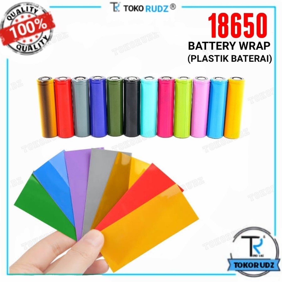 Battery Wrap Batre 18650 Sleeve PVC Plastik Cover Pelindung Baterai