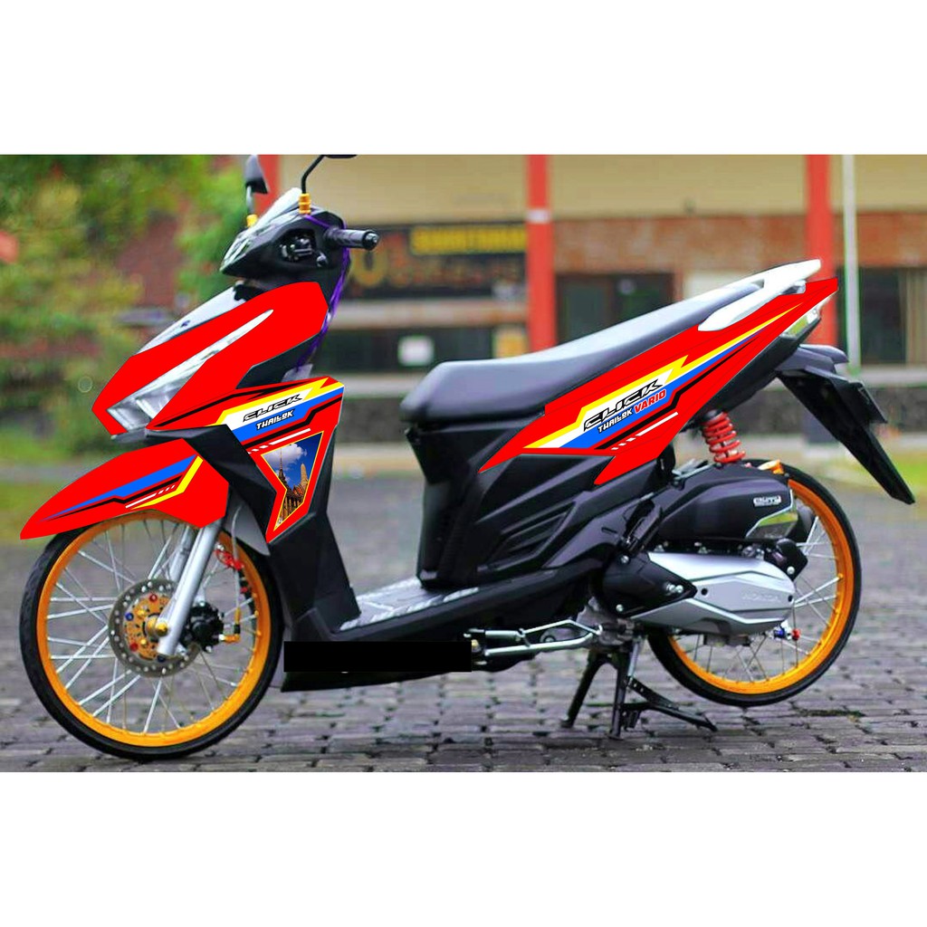 Modifikasi Motor Vario 125 Warna Merah Arena Modifikasi