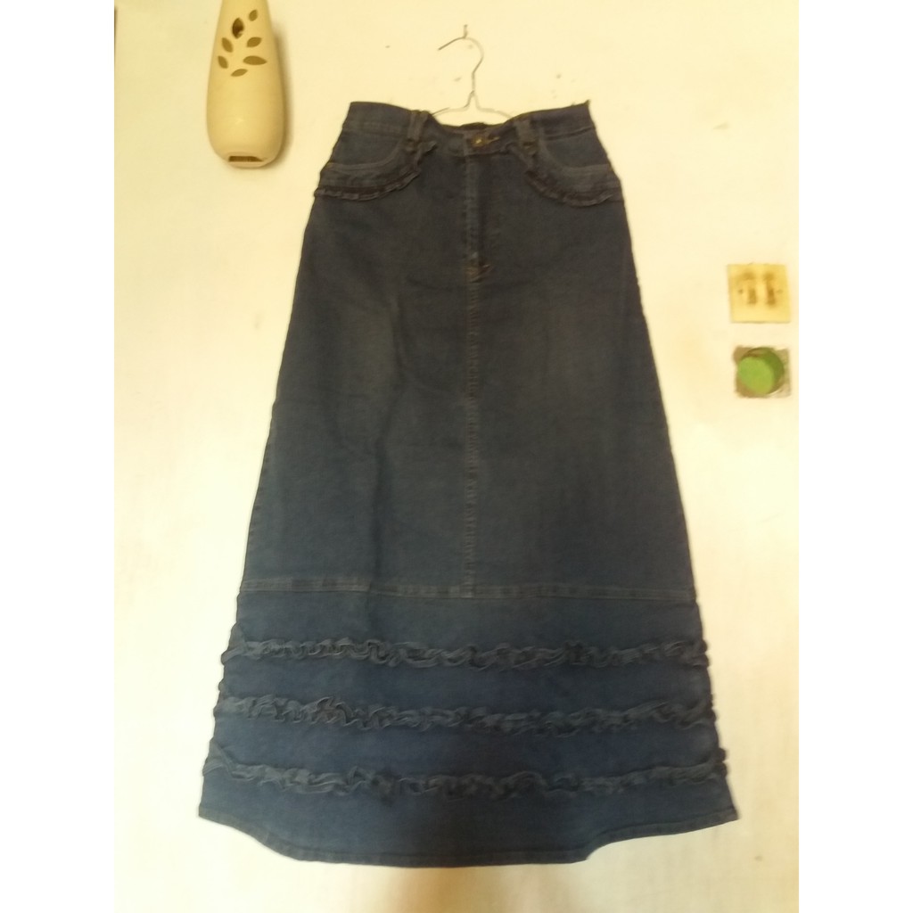 Rok Jeans Biru Dongker/Rok Jeans Bottom