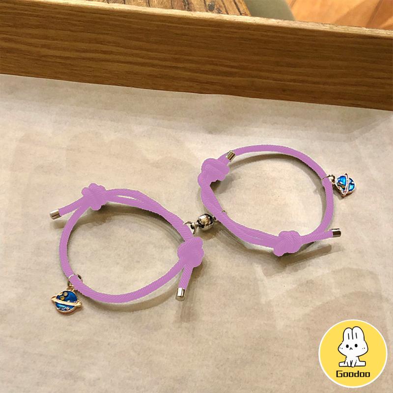 1 Pasang Gelang Couple Magnet Gelang Tali Couple Magnet Attract Persahabatan Tangan Bracelets -Doo