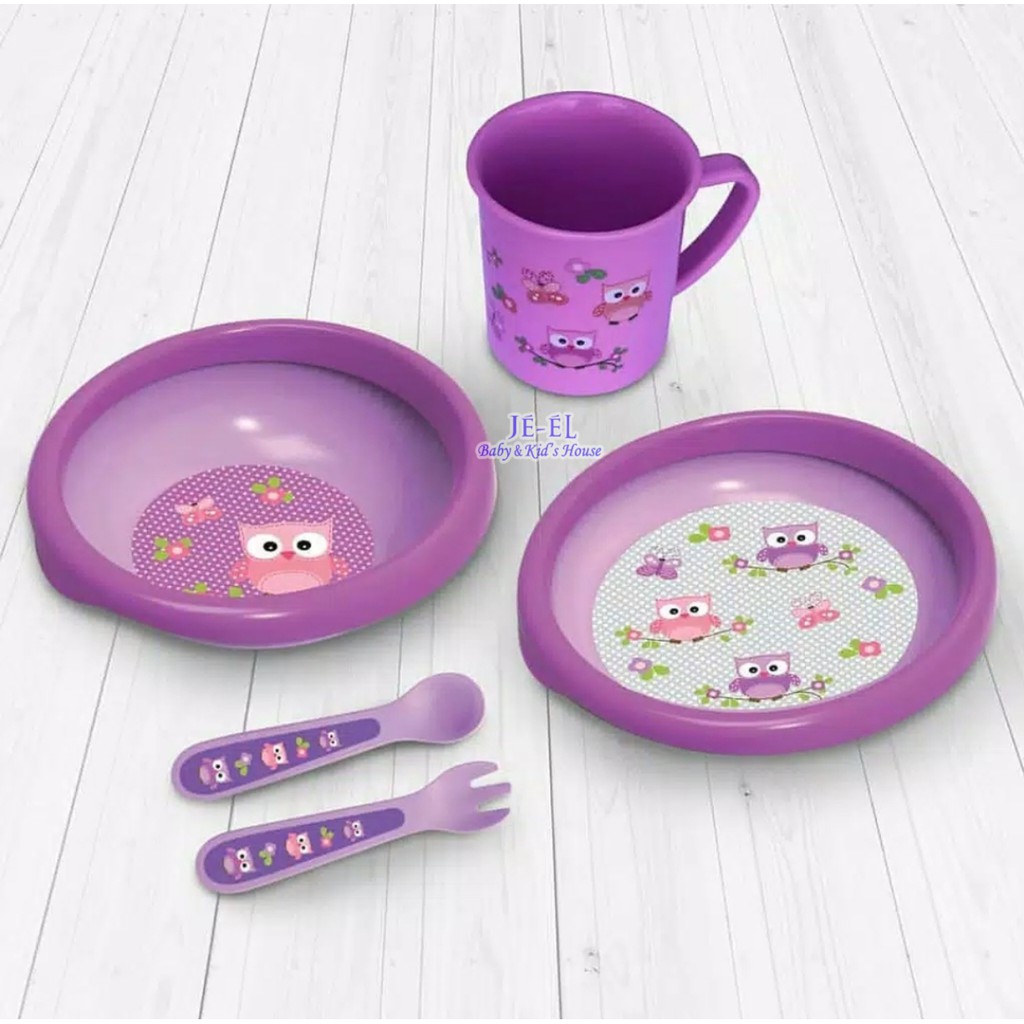 Baby Safe Feeding Set FS500 5pcs - Piring Makan Bayi Anak