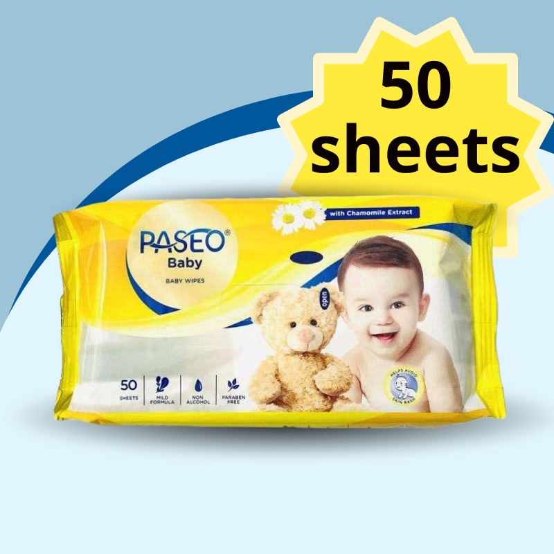 paseo tissue tissu tisu basah baby wipes isi 50 sheet 1 pcs