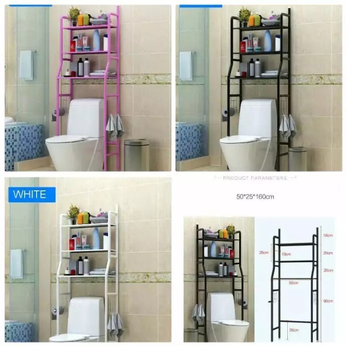 Rak Toilet Organizer WC Tissue Sabun Kloset Kamar Mandi Rak Serbaguna