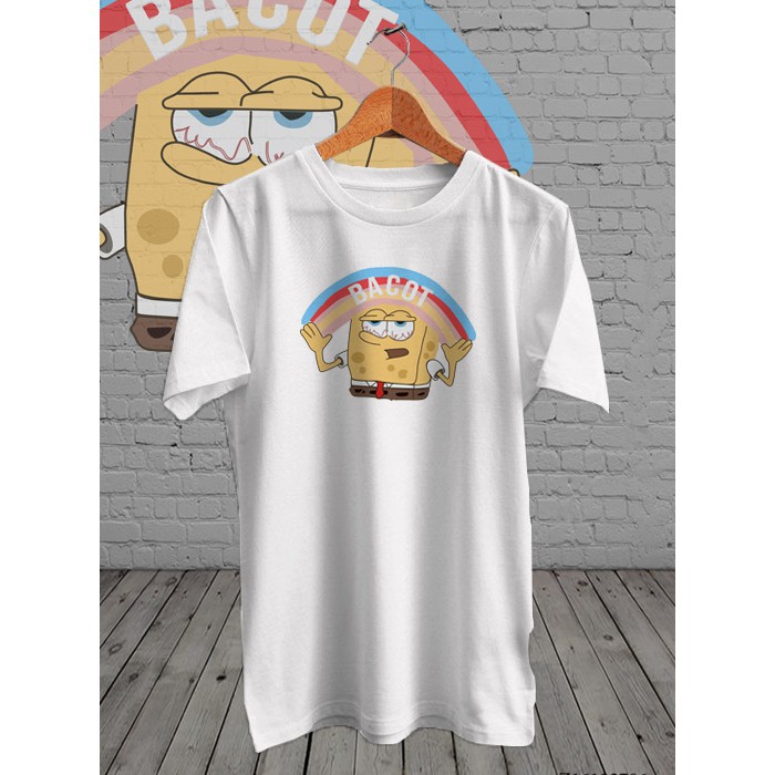 KAOS DISTRO DIGITAL PRINT SPONGEBOB BACOT