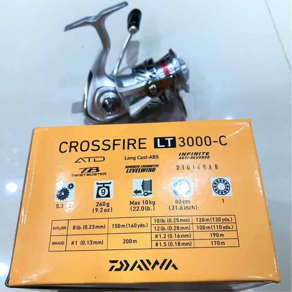 Alat Pancingan Rell Alat Pancing Katrol Gulungan Pancing Rel Reel Daiwa Crossfire 3000 C new Katrol