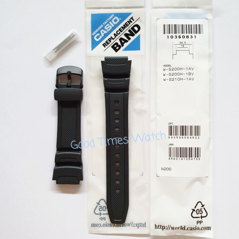 STRAP CASIO W-S200H W-S210H W S200H W S210H W S200 W S210 FIT W 219H Casio Original W 219