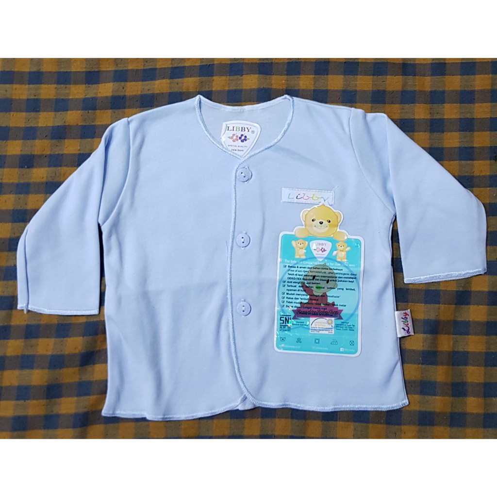 3Pcs Baju tangan panjang libby Warna Newborn