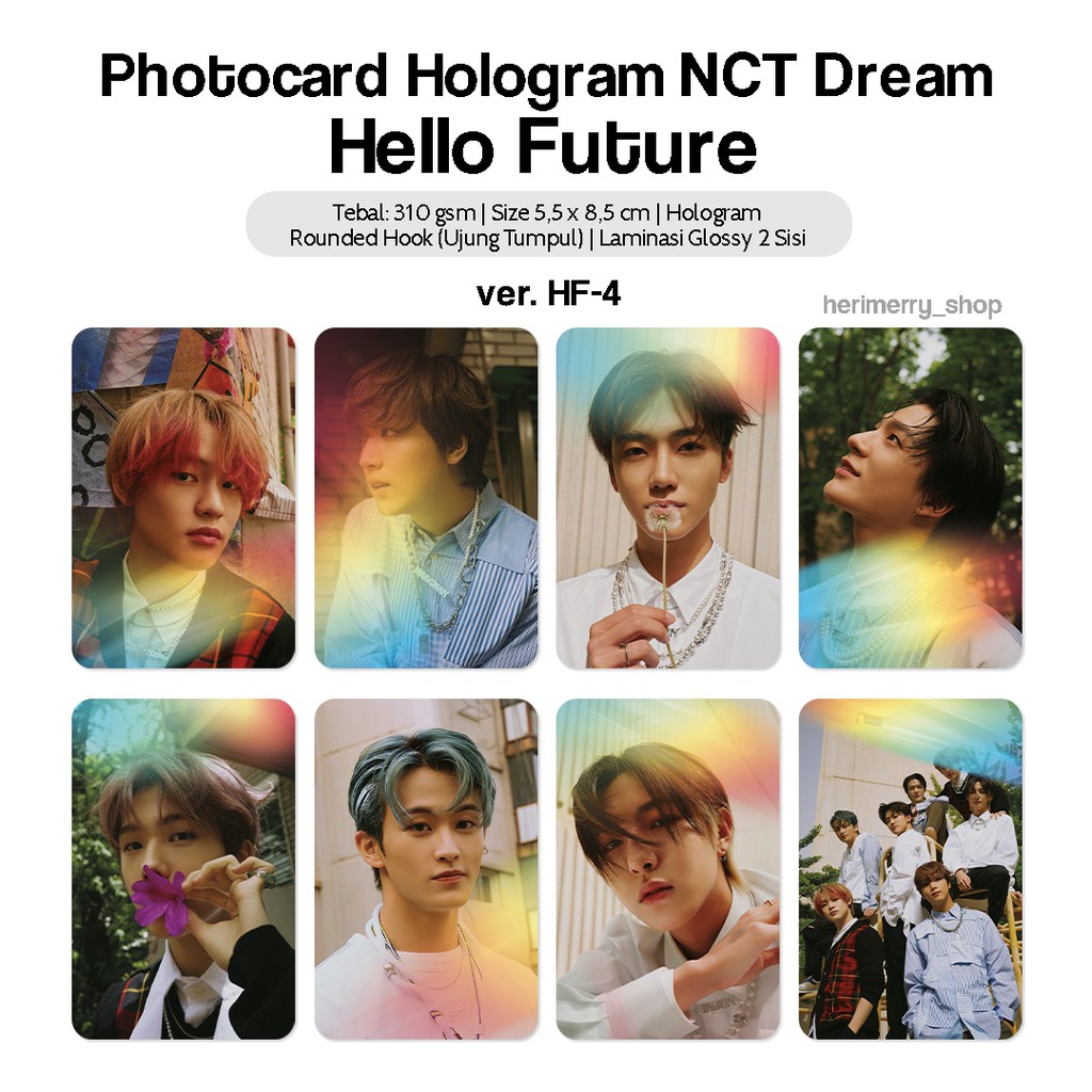 Photocard Hologram NCT Dream Hello Future - Photo card Premium Kpop Kartu Foto Member Unofficial NCT