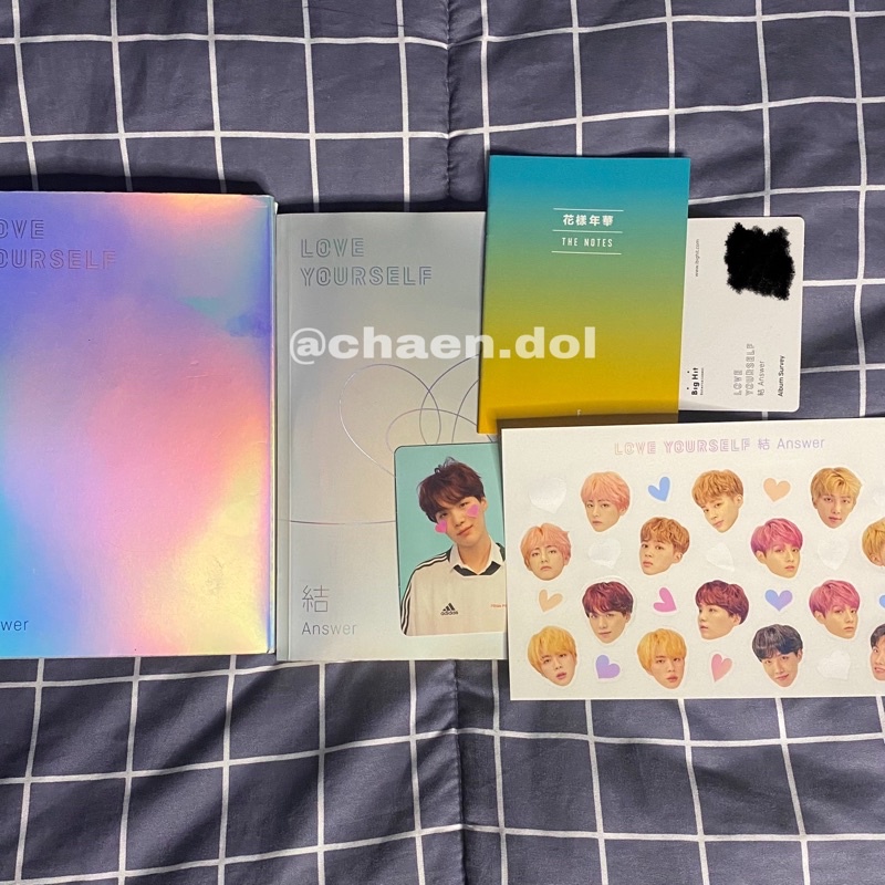 photocard suga answer f fullset / photocard yoongi answer f