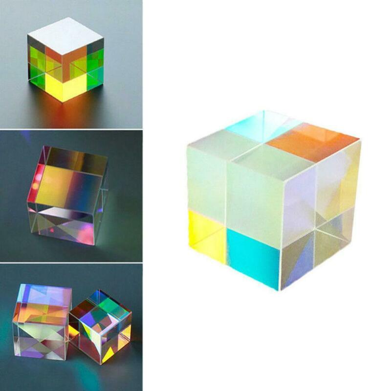Optical Glass X-cube Dichroic Cube Prism RGB Combiner Splitter Gift Soft 