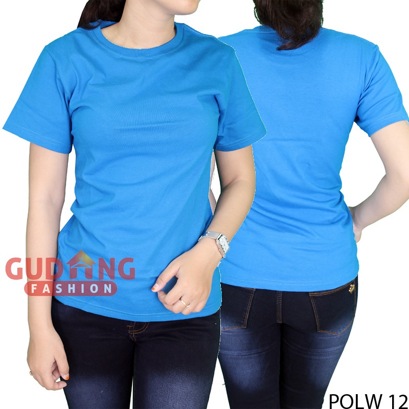 Basic T-shirts Wanita O-Neck Pendek - POLW 12