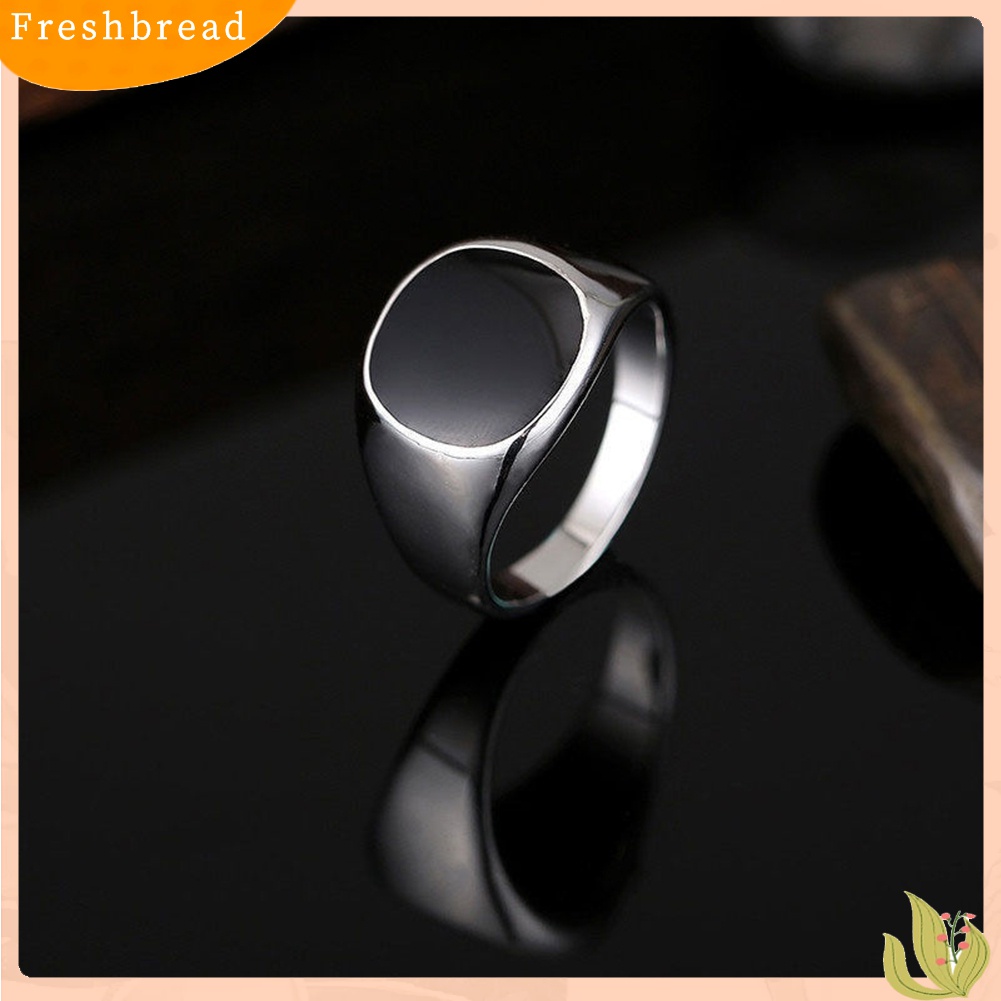 [Fresh] Cincin Bahan Stainless Steel Warna Polos untuk Pria