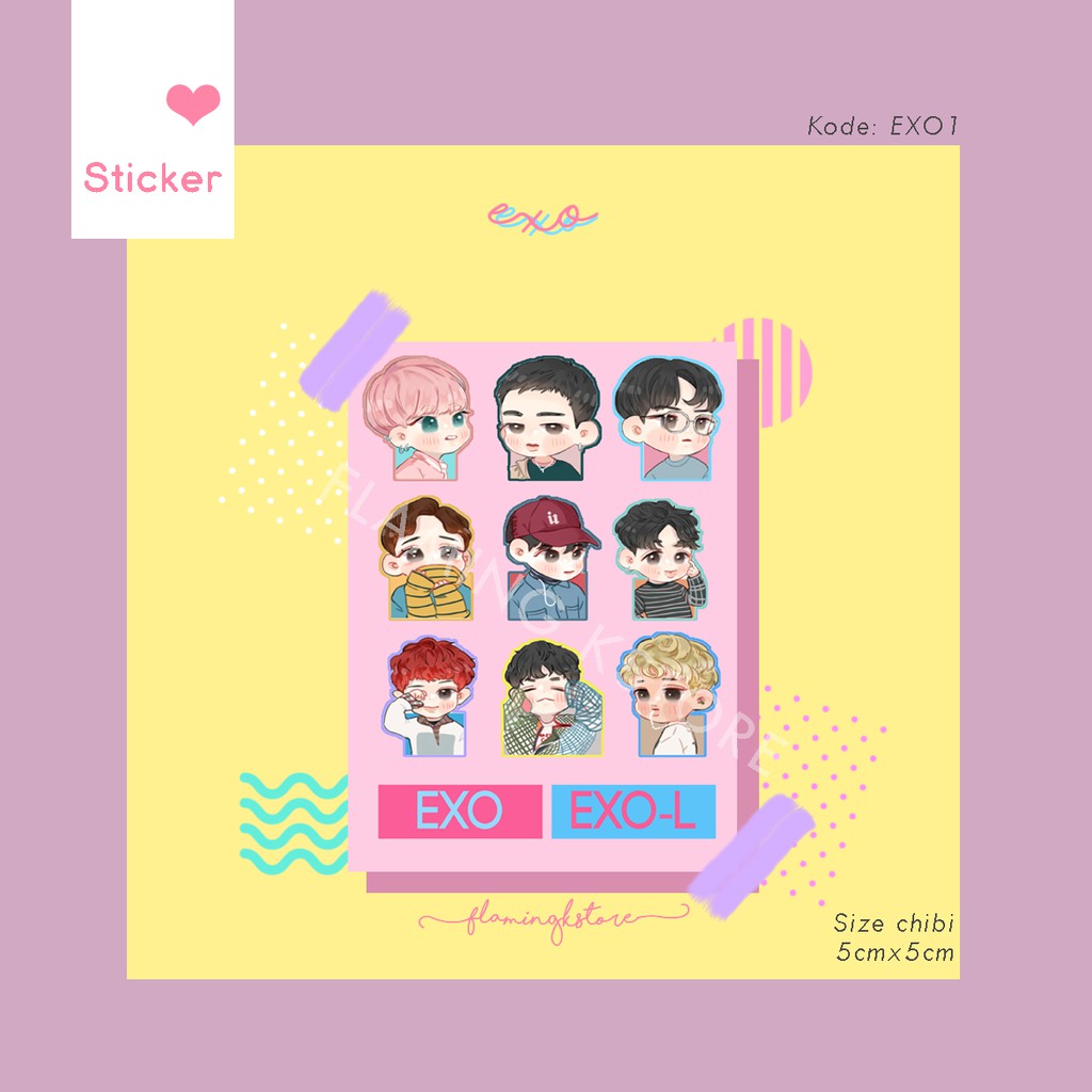 Sticker Exo Sticker Kpop Shopee Indonesia