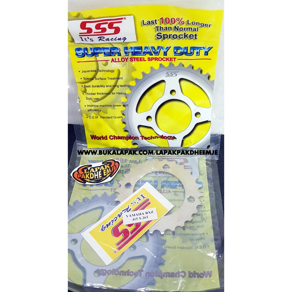 GER SSS 415 26 GEAR BELAKANG 415 26 RXZ RX KING JUPITER Z JUPITER MX NJMX FIZR SSS ORIGINA