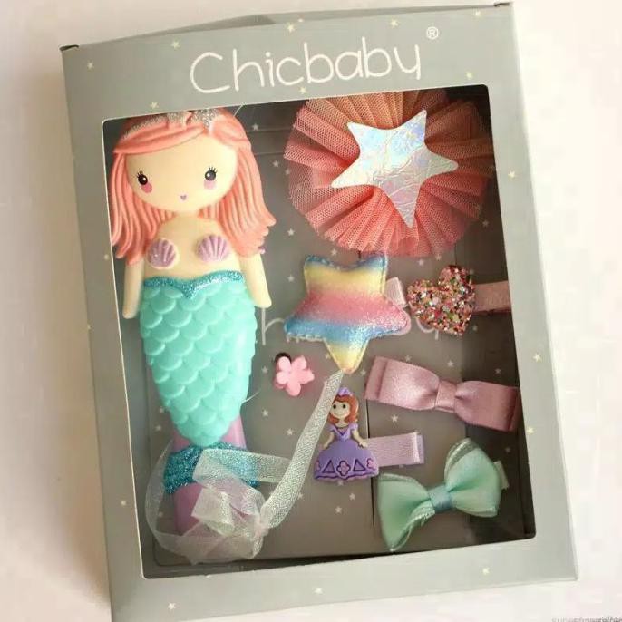 Sisir Elsa Frozen Set 8 Pcs Murah Jepit Pita Anak Elsa Frozen Murah - B