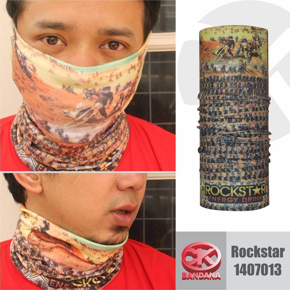 CK Bandana ORIGINAL masker motor motif rider motorcycle ROCKSTAR